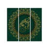 Auspicious Lord Ganesha Head Canvas Wall Painting of Three Pieces