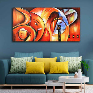 Lord Ganesha Modern Art Premium Wall Painting