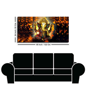 Lord Ganpati Ganesha Premium Canvas Wall Painting