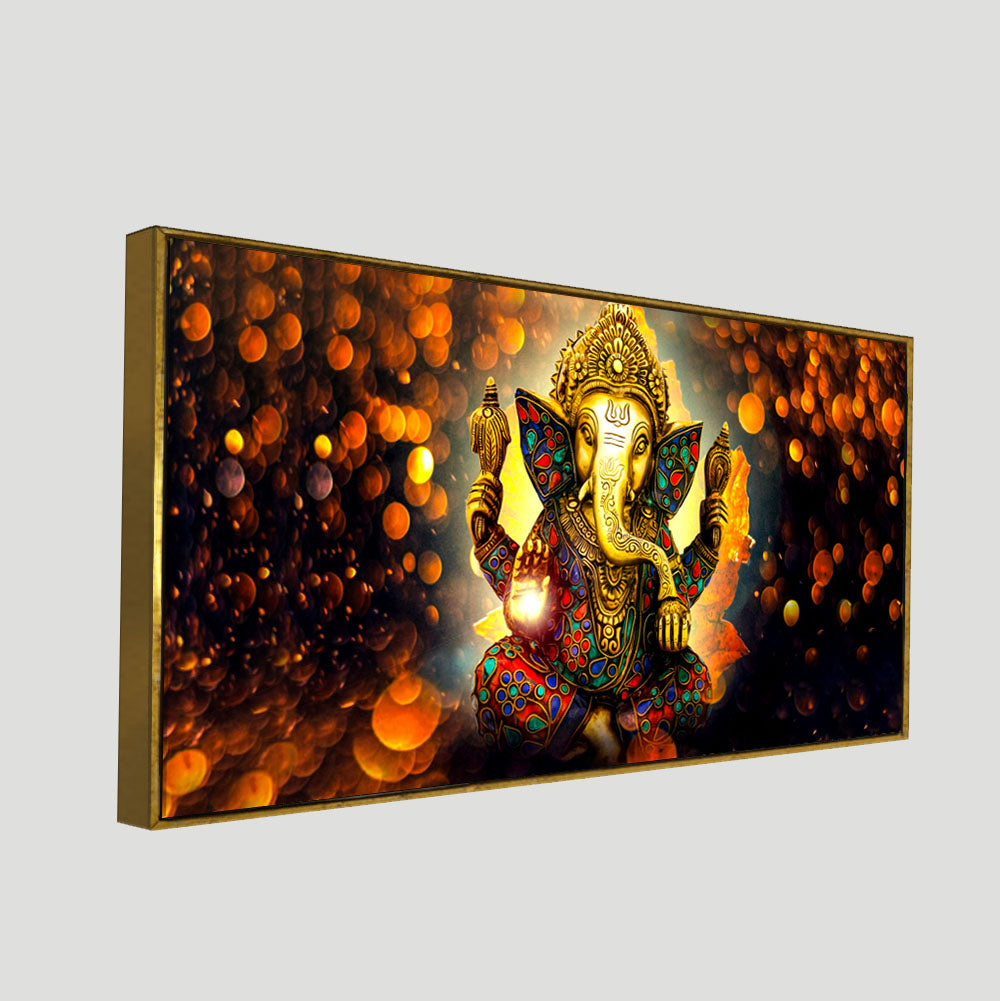 Lord Ganpati Ganesha Premium Canvas Wall Painting