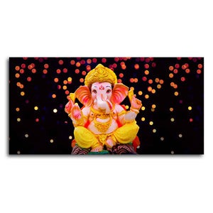 Lord Ganesha Sculpture Canvas Wall Painting