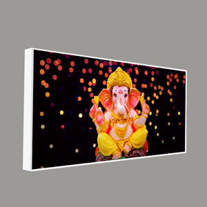 Lord Ganesha Sculpture Canvas Wall Painting