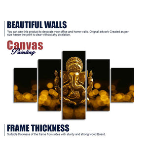 Lord Ganesha Wall Painting of Five Pieces