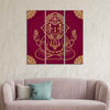 Lord Ganpati Canvas Wall Painting of Three Pieces