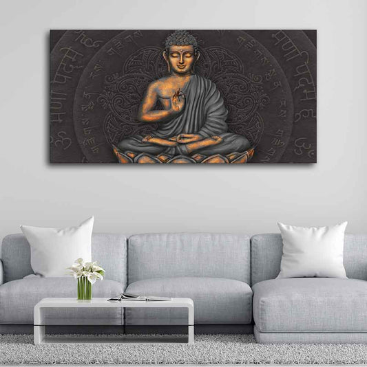 Lord Gautam Buddha Meditating Wall Painting