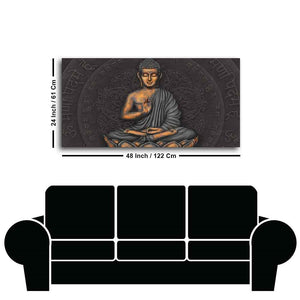 Lord Gautam Buddha Meditating Wall Painting