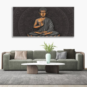 Lord Gautam Buddha Meditating Wall Painting