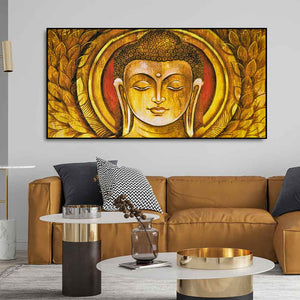 Lord Gautam Buddha Meditation Wall Painting