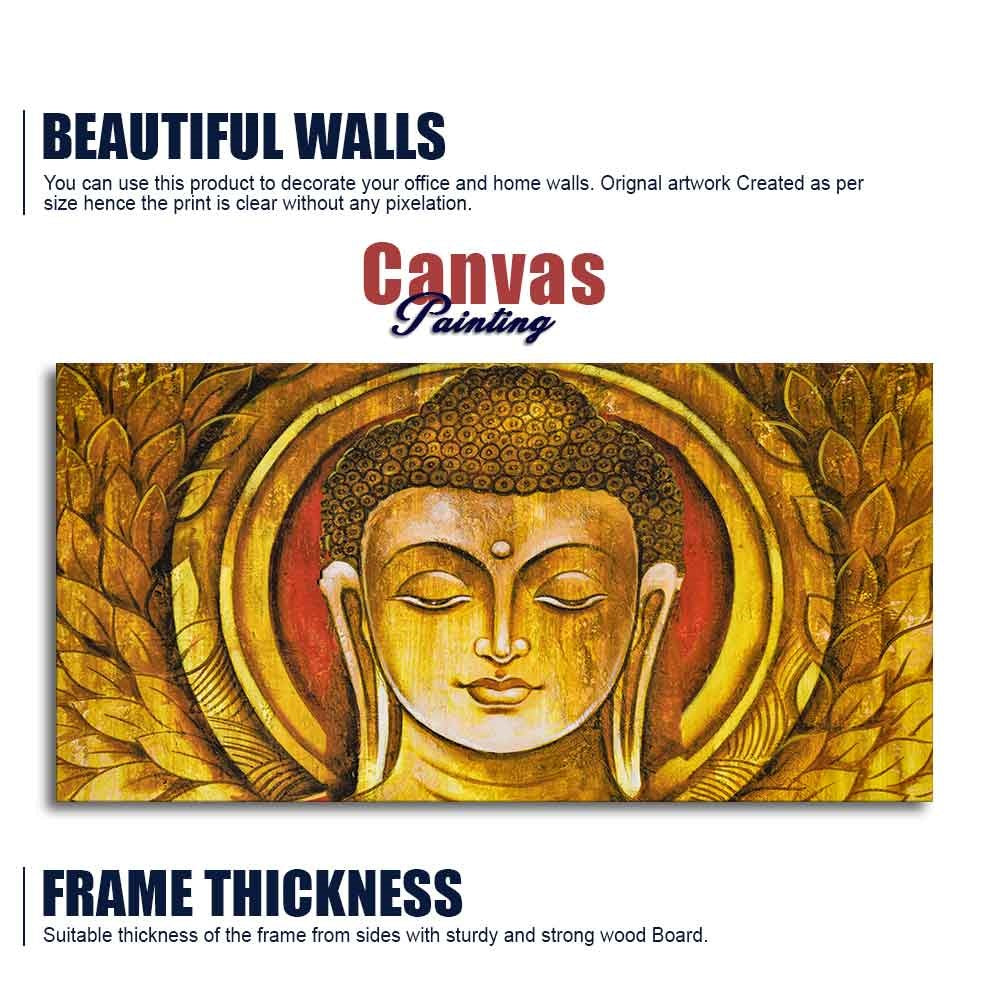 Lord Gautam Buddha Meditation Wall Painting