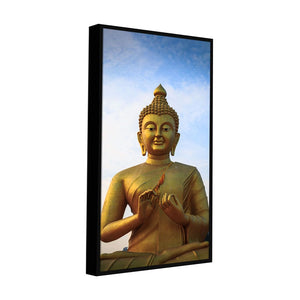 Lord Golden Buddha Meditating Premium Canvas Wall Painting