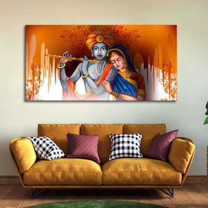 Lord Radha Krishna Beautiful Canvas Wall Painting