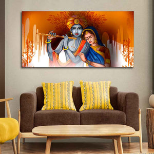 Lord Radha Krishna Beautiful Canvas Wall Painting