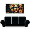 Lord Radha Krishna Face Artistic Art Canvas Wall Painting