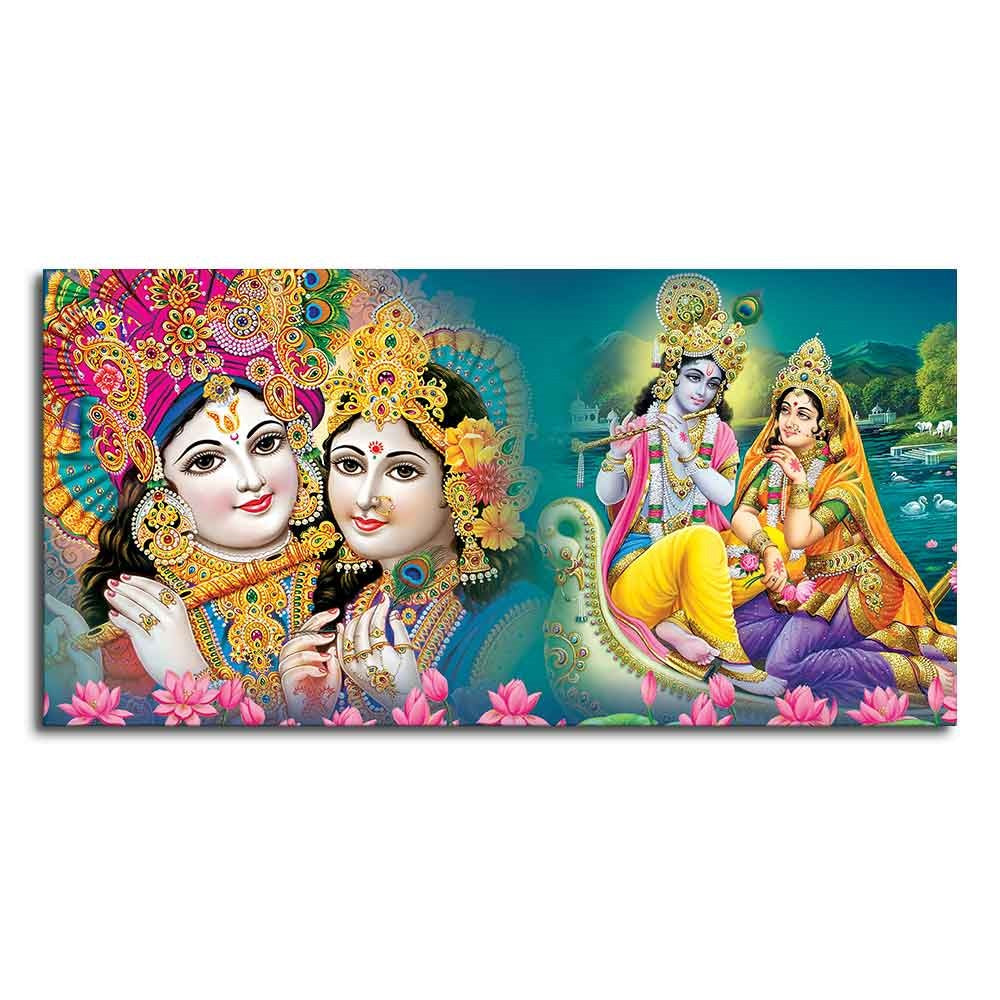 Lord Radha Krishna Religious Wall Painting