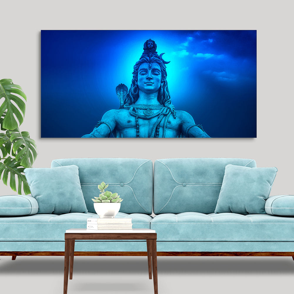 Lord Shiv Shankar Meditating Wall Painting