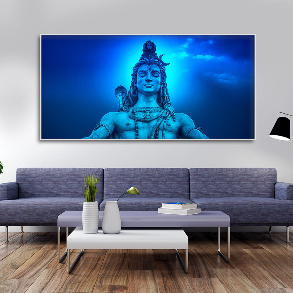 Lord Shiv Shankar Meditating Wall Painting