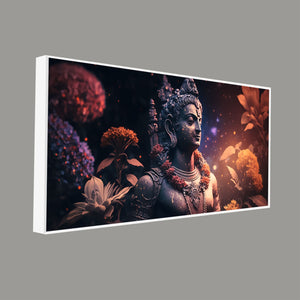 Lord Shiv Shankar Statue Premium Canvas Wall Painting