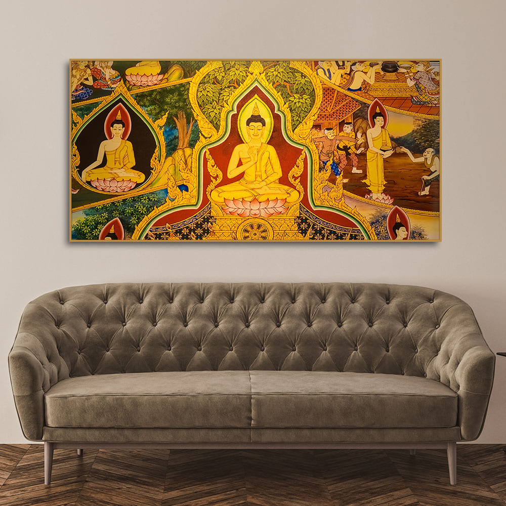 Lord Spiritual Buddha Canvas Wall Painting