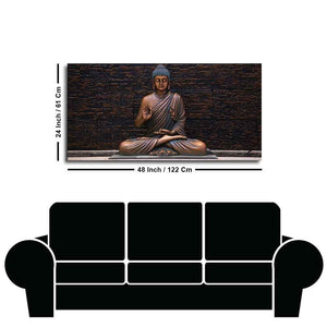 Lord Buddha Meditating Statue Canvas Wall Painting