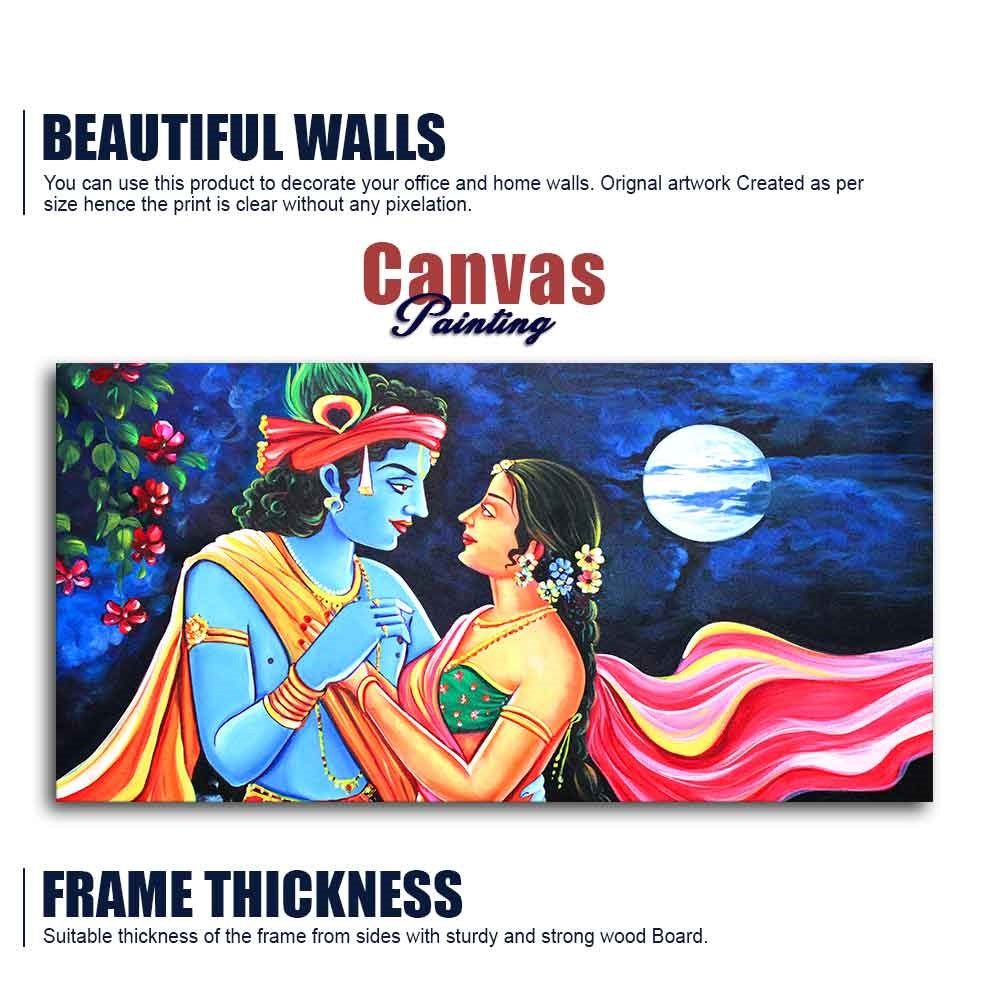 Love of Lord Radha Krishna Canvas Wall Painting