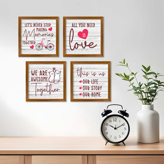 Love Quote Wall Frame Set of Four