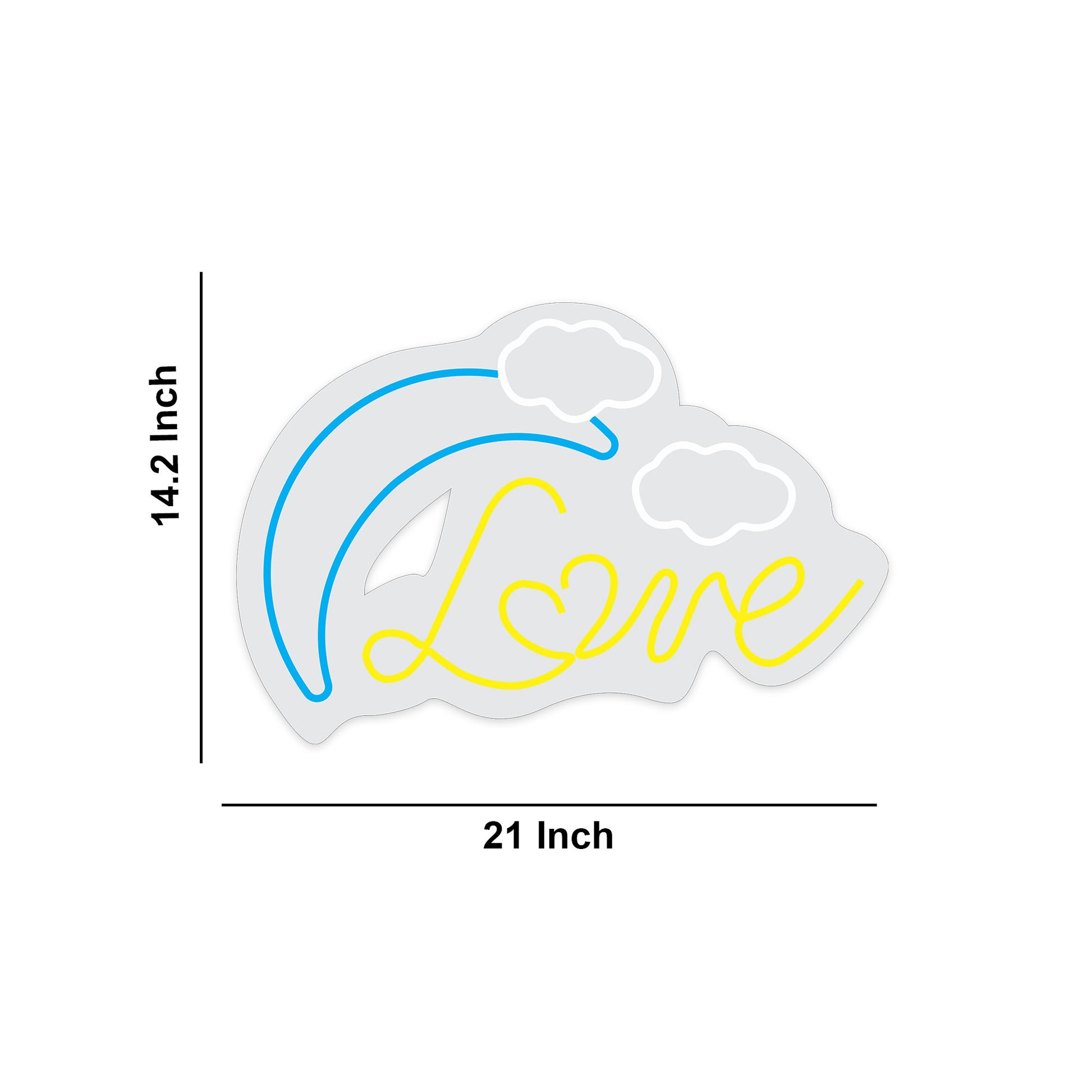 Love with Moon Light Neon Sign LED Light