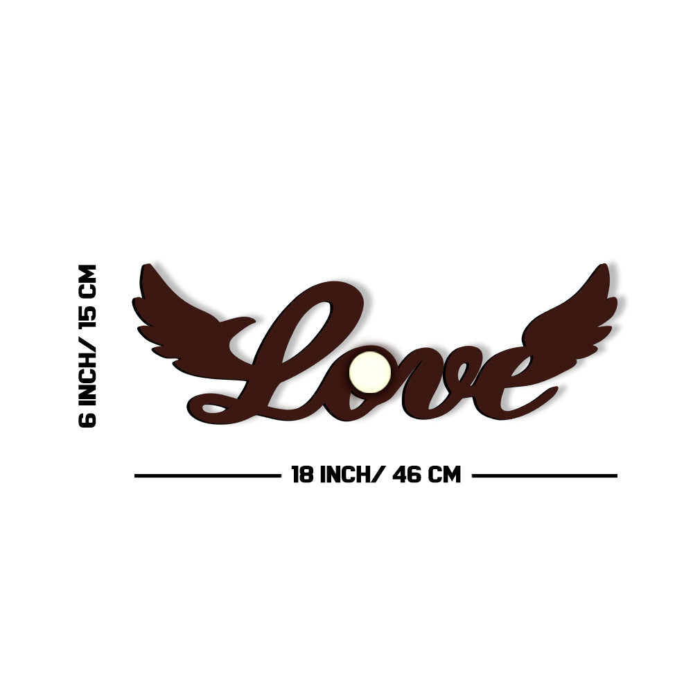 Love with Wings Design Shadow Lamp