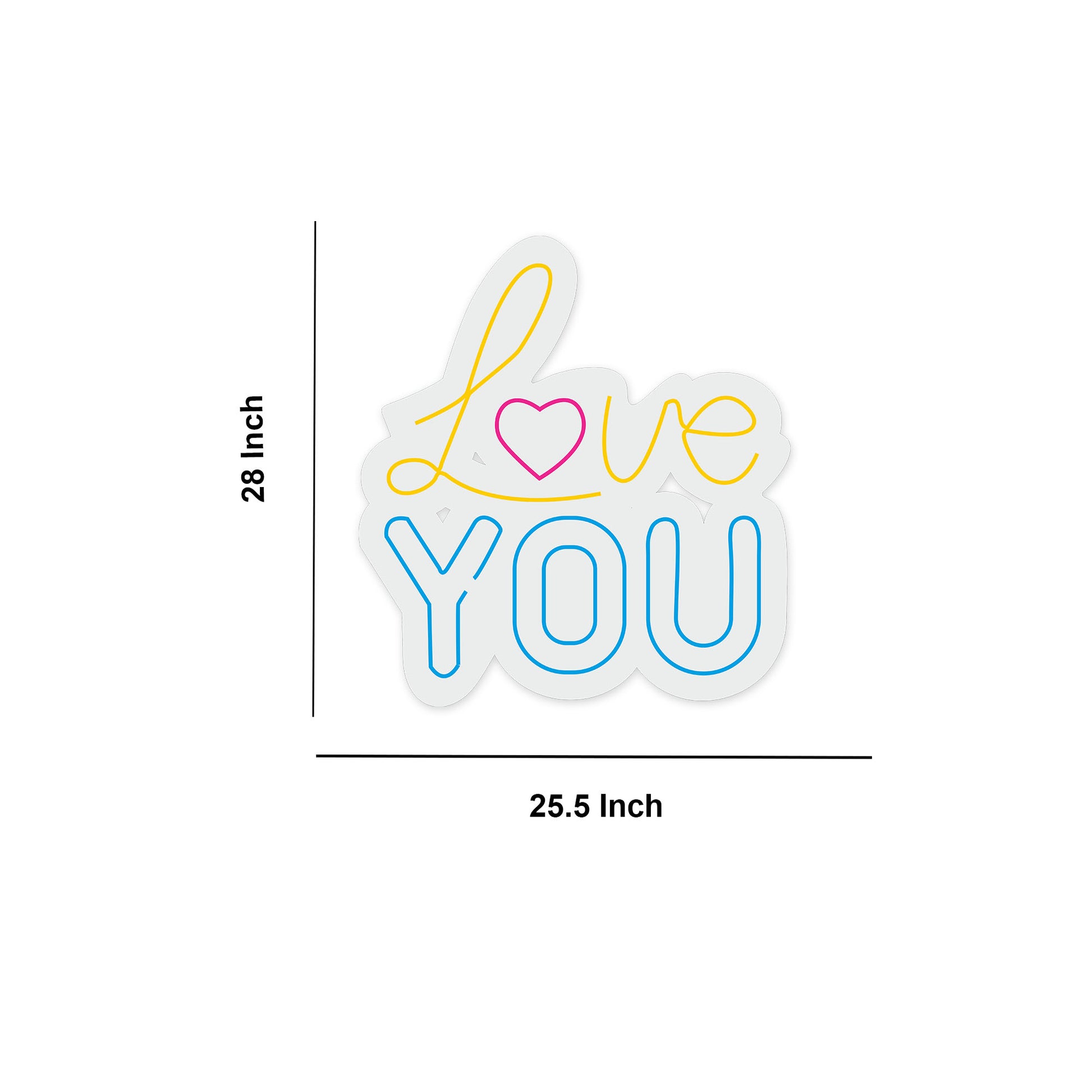 Love You Couple Text Neon Sign LED Light