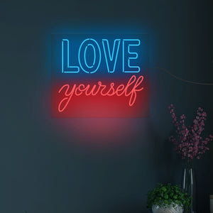 Love Yourself Text Neon Sign LED Light