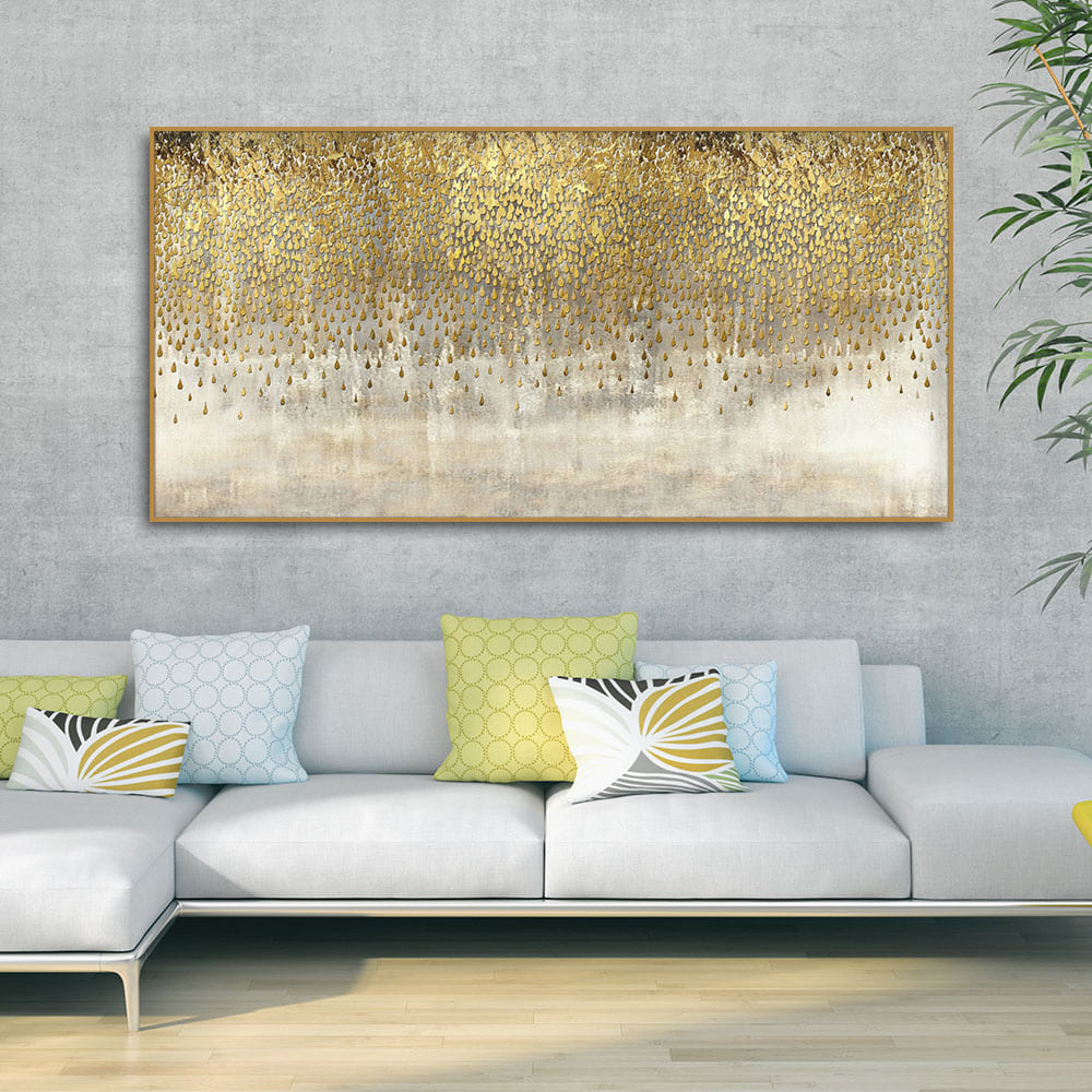 Luxurious Golden Pattern Premium Wall Painting