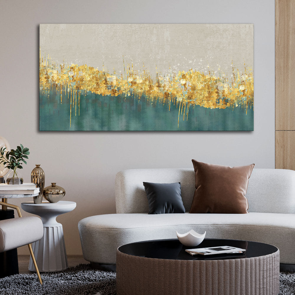 Luxurious Golden Texture Premium Wall Painting