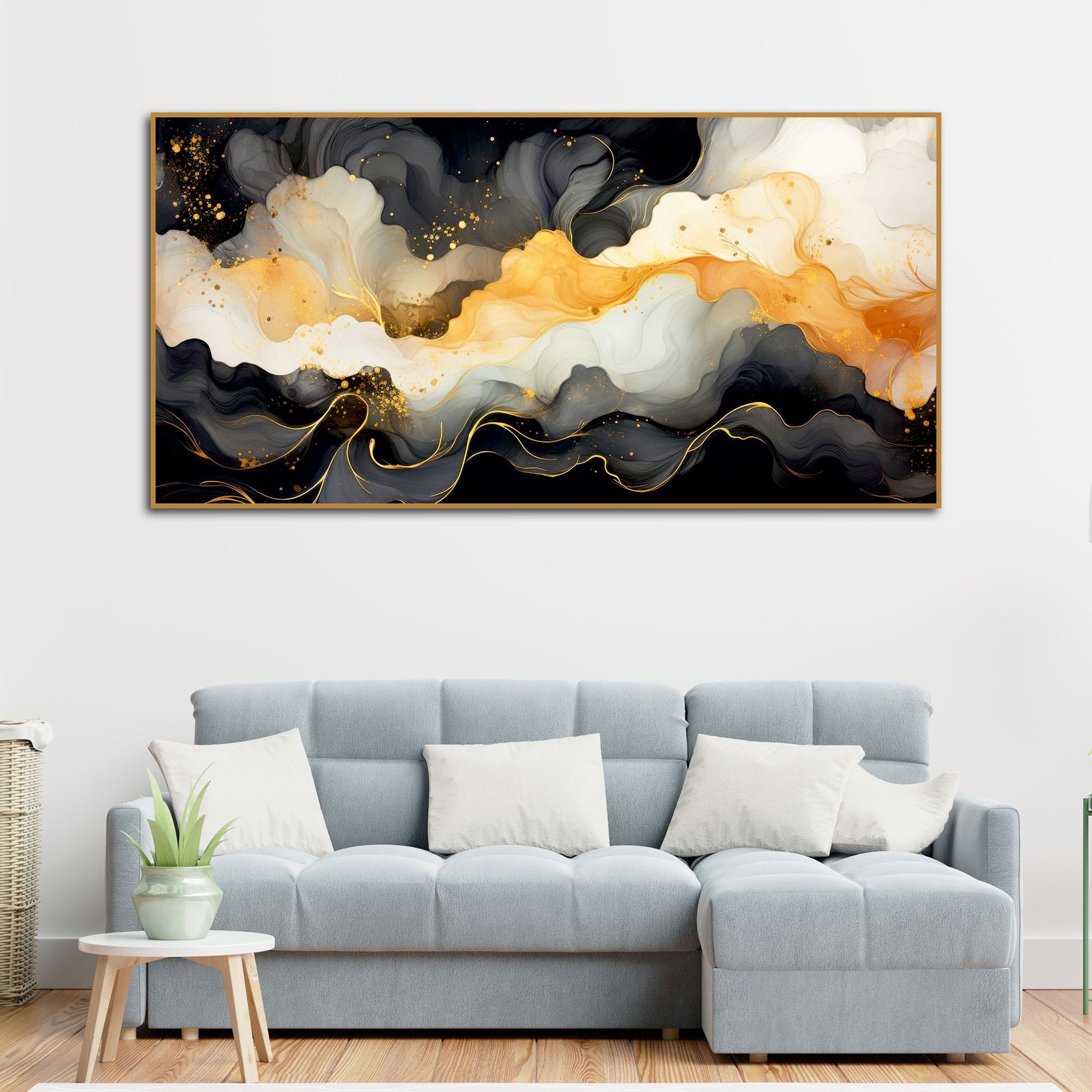 Luxury Abstract Fluid Art Canvas Wall Painting