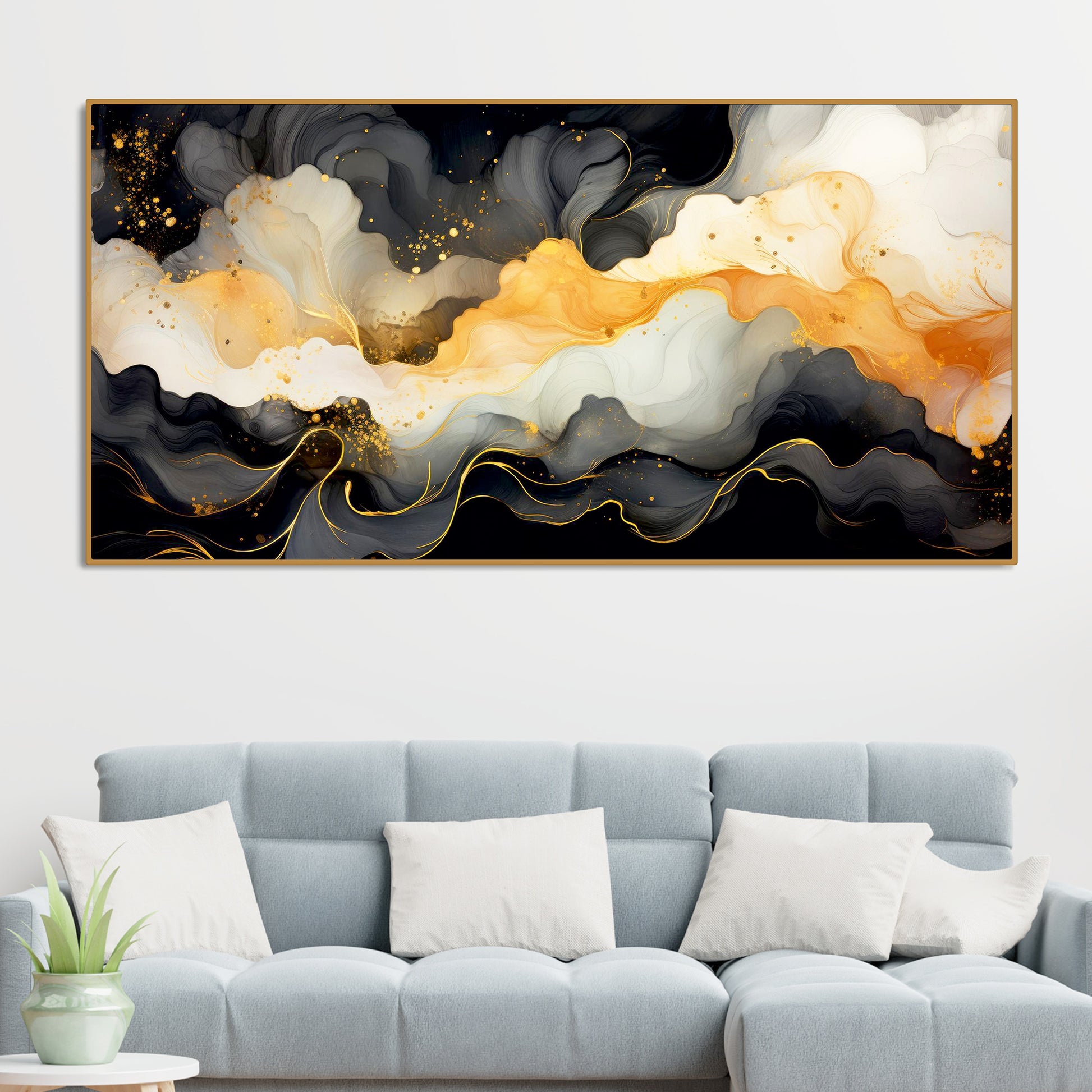 Luxury Abstract Fluid Art Canvas Wall Painting