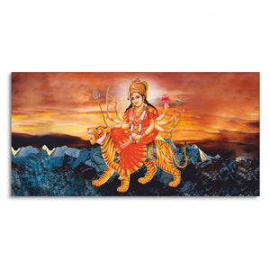 Maa Durga Bhagwati Premium Canvas Wall Painting