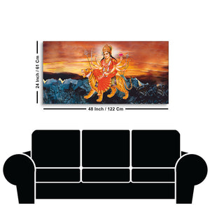 Maa Durga Bhagwati Premium Canvas Wall Painting