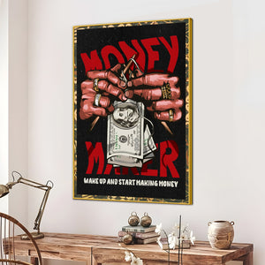 Make Your Own Money Cotton Canvas Wall Painting