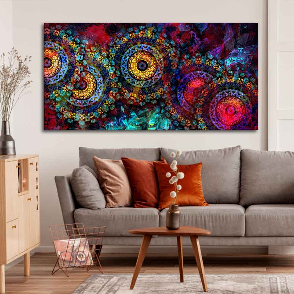 Mandala Art Dark Eyes Canvas Wall Painting