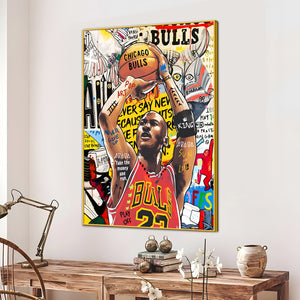 Mascot The Chicago Bulls Cotton Canvas Wall Painting