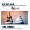 Meditating Buddha is Sitting with Balance Stones Canvas Wall Painting