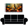 Meditating Buddha Statue with Lotus Flower Canvas Wall Painting