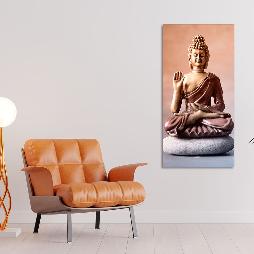 Meditating Gautam Buddha Canvas Wall Painting