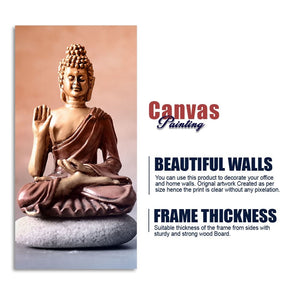 Meditating Gautam Buddha Canvas Wall Painting