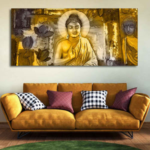 Meditating Lord Buddha Large Wall Painting