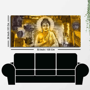 Meditating Lord Buddha Large Wall Painting