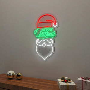 Merry Christmas Santa Design Neon LED Light