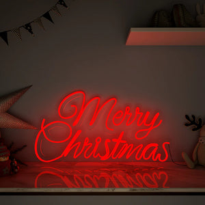 Merry Christmas Text Neon LED Light