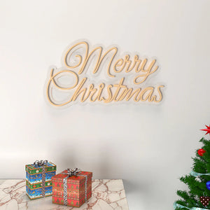 Merry Christmas Text Neon LED Light