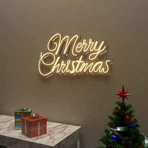 Merry Christmas Text Neon LED Light