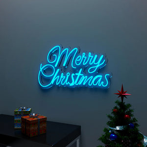 Merry Christmas Text Neon LED Light