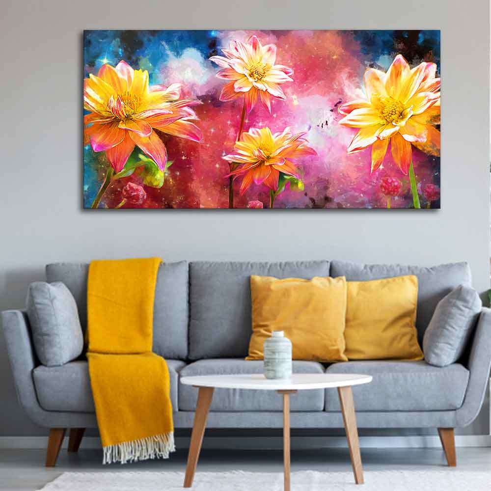 Modern Abstract Art of Flowers Canvas Wall Painting